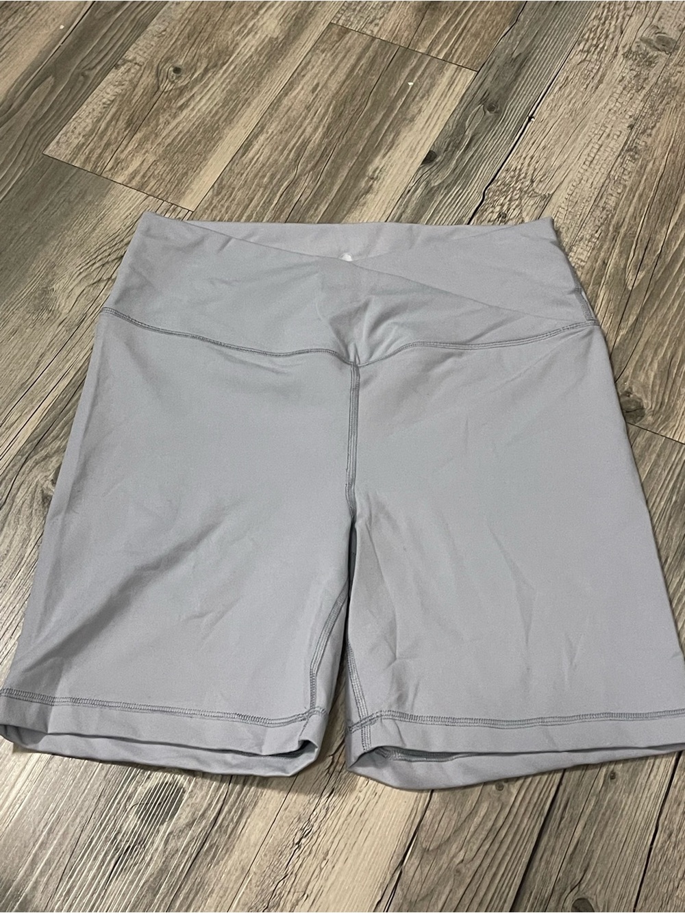 High-Rise Women's Bike Shorts in Light blue Gray